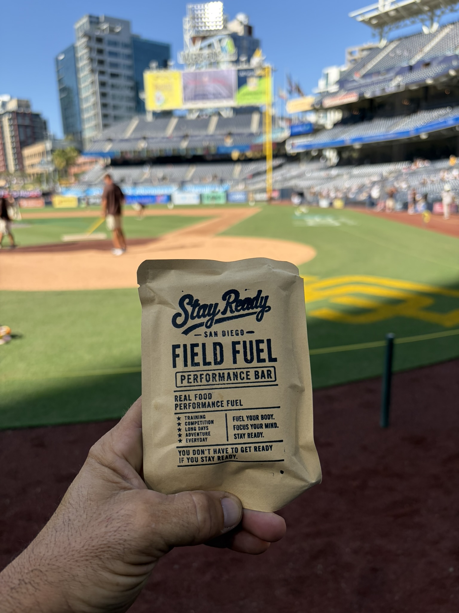 Stay Ready Field Fuel performance bar at the ballpark